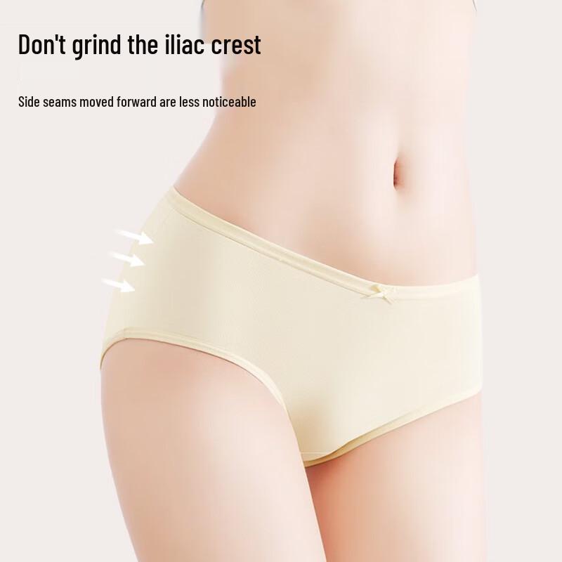 Mao Ren Sweet Bowknot Pure Cotton Antibacterial Briefs 4-Pack