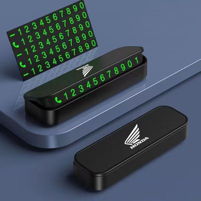 Temporary Car Parking Phone Number Card Night Glowing Sign For Honda Hornet 600 250 CB500X PCV Forza 125 CB650R CBR 954 VTEC HRV XD9