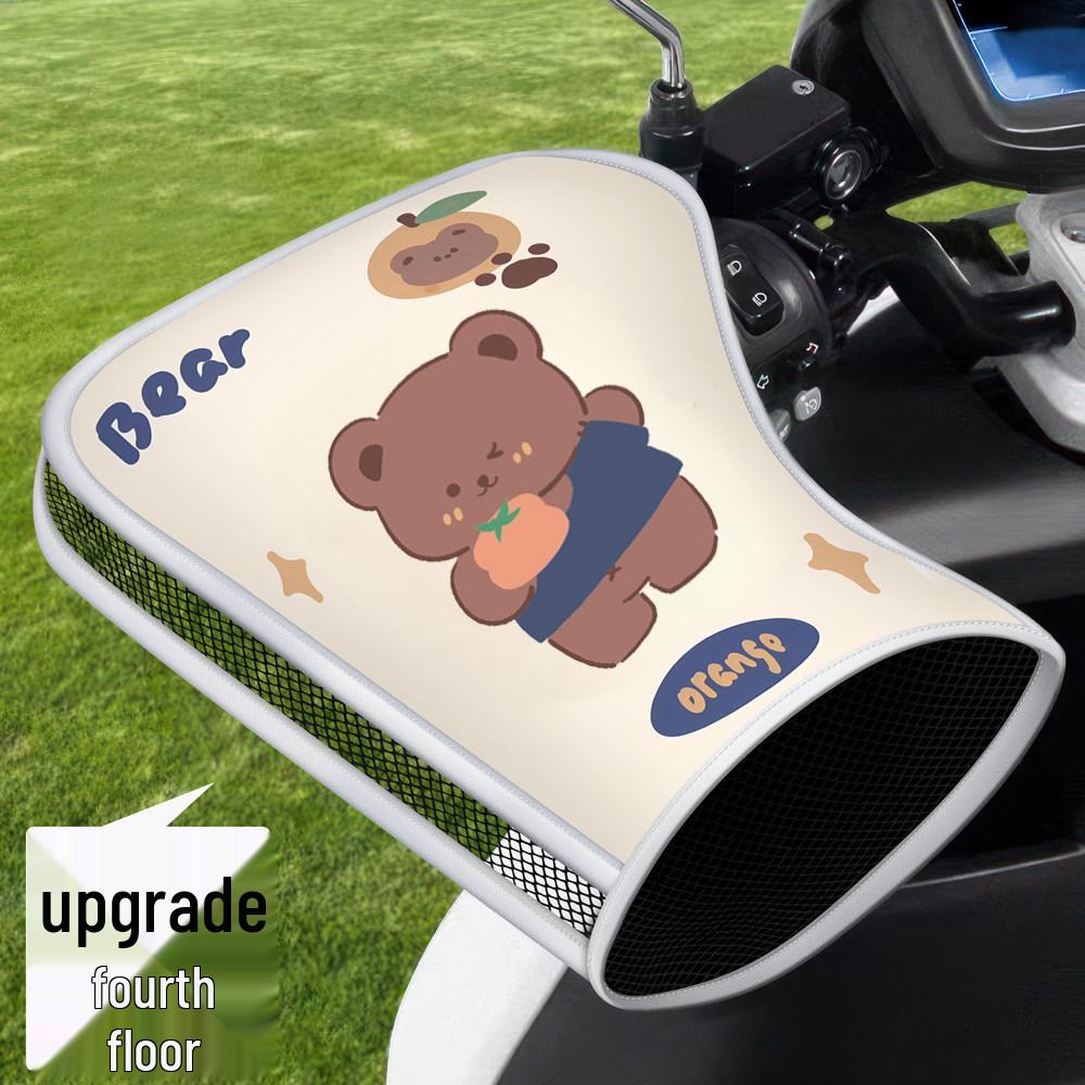 Electric Scooter & Motorcycle Sunshade Gloves: Breathable, Waterproof, All-Season Handlebar Covers.