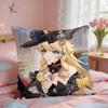 Navia Genshin Impact Cushion Cover Square Short Plush Pillow Case Living Room Sofa Home Decor Funda X