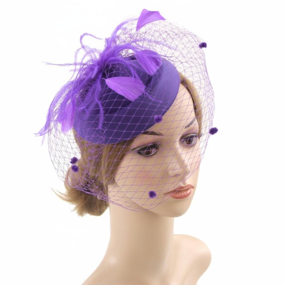 Fishnet Veil Felt Fascinator Hat Elegant Pillbox Hats New Wedding Veil Hat  Wedding Party