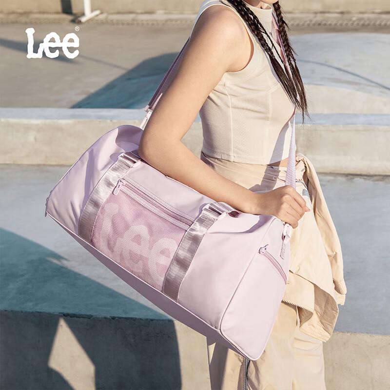 Lee Large Capacity Travel Bag, Short-Trip Trip Luggage Bag, Handheld Sports and Fitness Bag, Light Purple