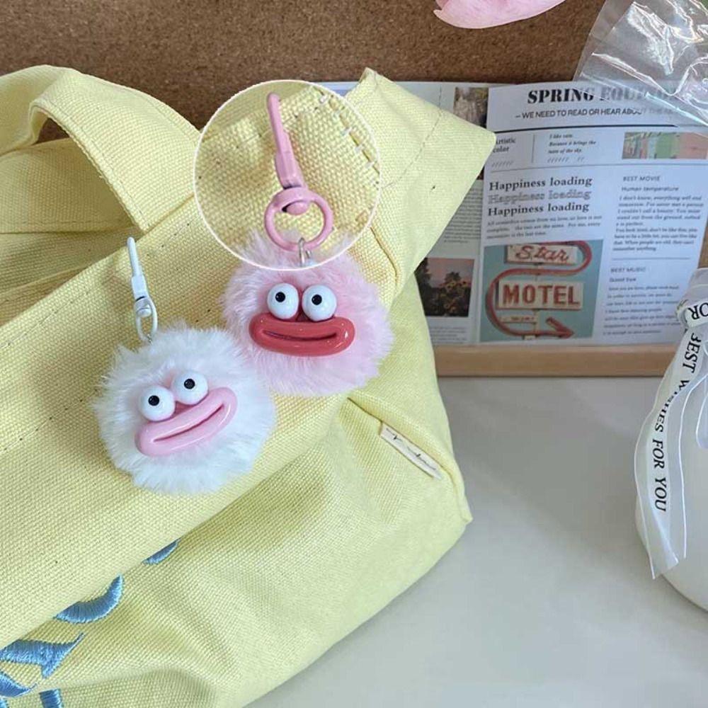 Sausage Mouth Plush Funny Clown Keychain Ugly Cute Big Mouth Plush Pendant  Best Friend Gift