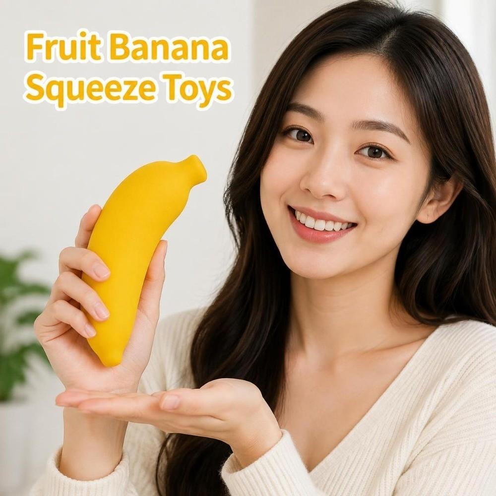 Building Blocks Slow Rebound Fidget Toy Sound Effects Banana Squishy Toy Office Desk Toy
