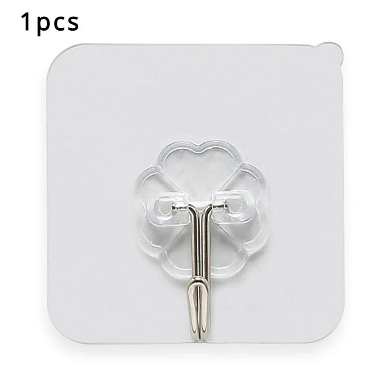 

Hooks Hook Bathroom Home. Keys Storage Self-adhesive Kitchen Wall Towel Strong Transparent Accessories Hardware Fixture