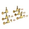 6Pcs Full Closed Guitar Tuning Key Accurate Fast Operation Stable Metal Tuning Pegs for Acoustic Electric Guitar Gold 6L