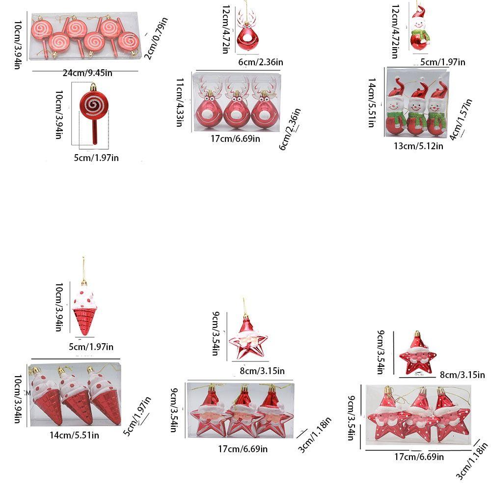 Electroplated Candy Pendant Plastic Xmas Tree Hanging Pendants Crafts Christmas Lollipop  Gift