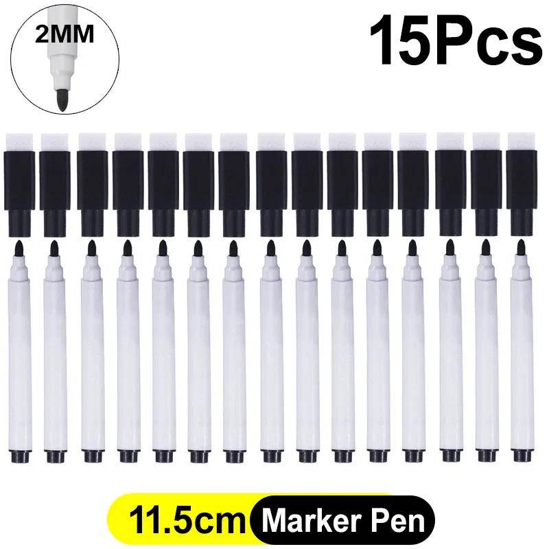 Whiteboard Marker Pen Dry Erase Markers with Eraser Cap for Office School Stationery Magnetic White Board Markers Pen Dry Erase