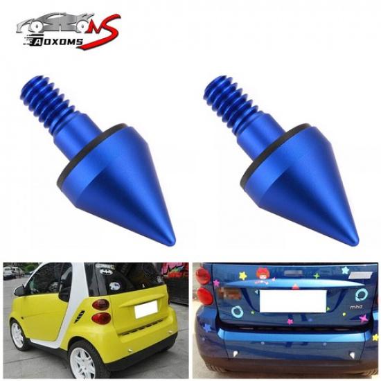2 x Blue Rear Bumper Protector Spike Guard Protector for Smart Fortwo 07-15