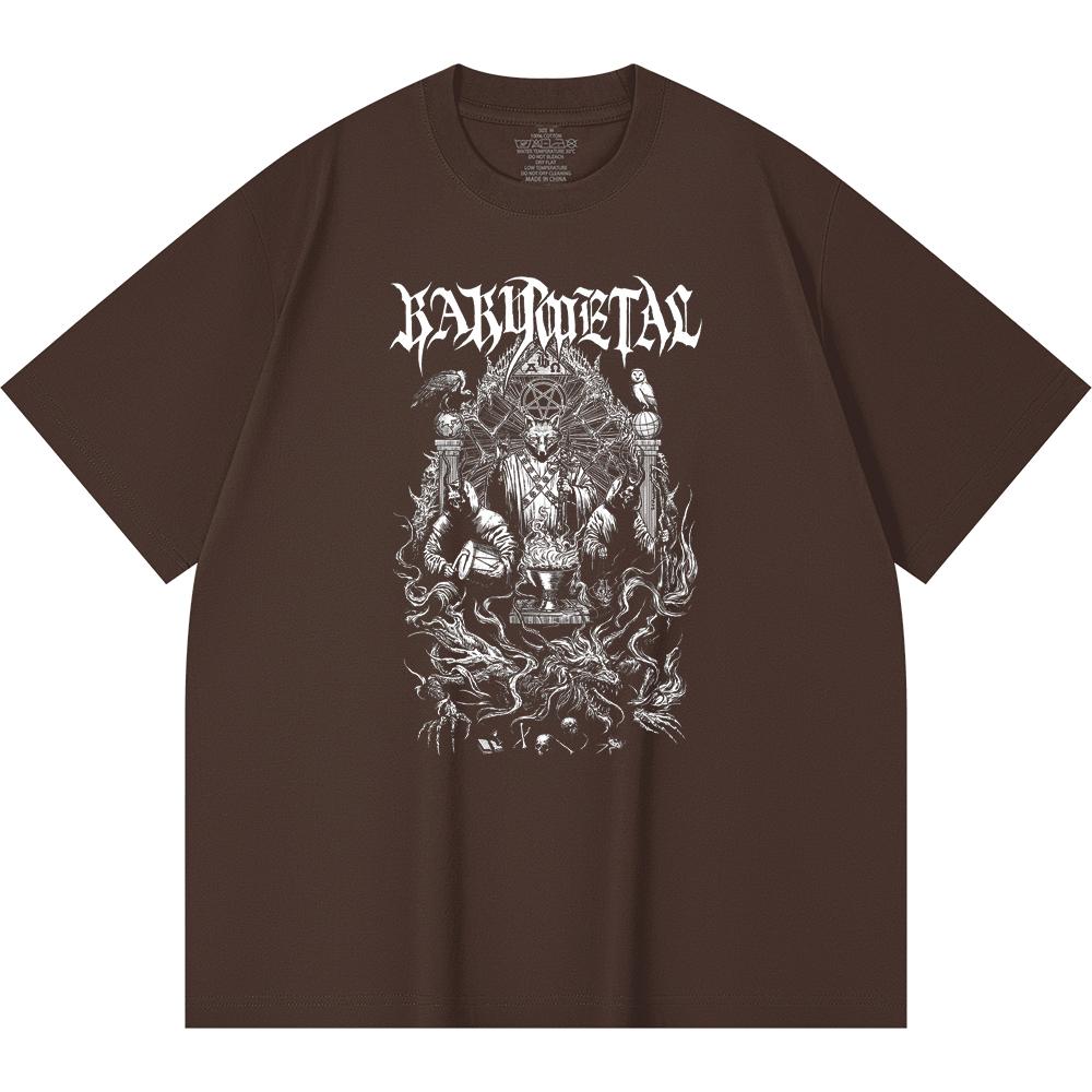 230 g/m² 100% Baumwolle Heavy Metal T-Shirt Rockband Beliebte Musik Druck Unisex Schweres Baumwoll-T-Shirt