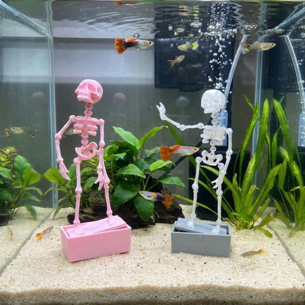 Air Driven Dancing Skeleton Aquarium Bubbler Dynamic Skeleton Bubbler Aquariums Enthusiasts