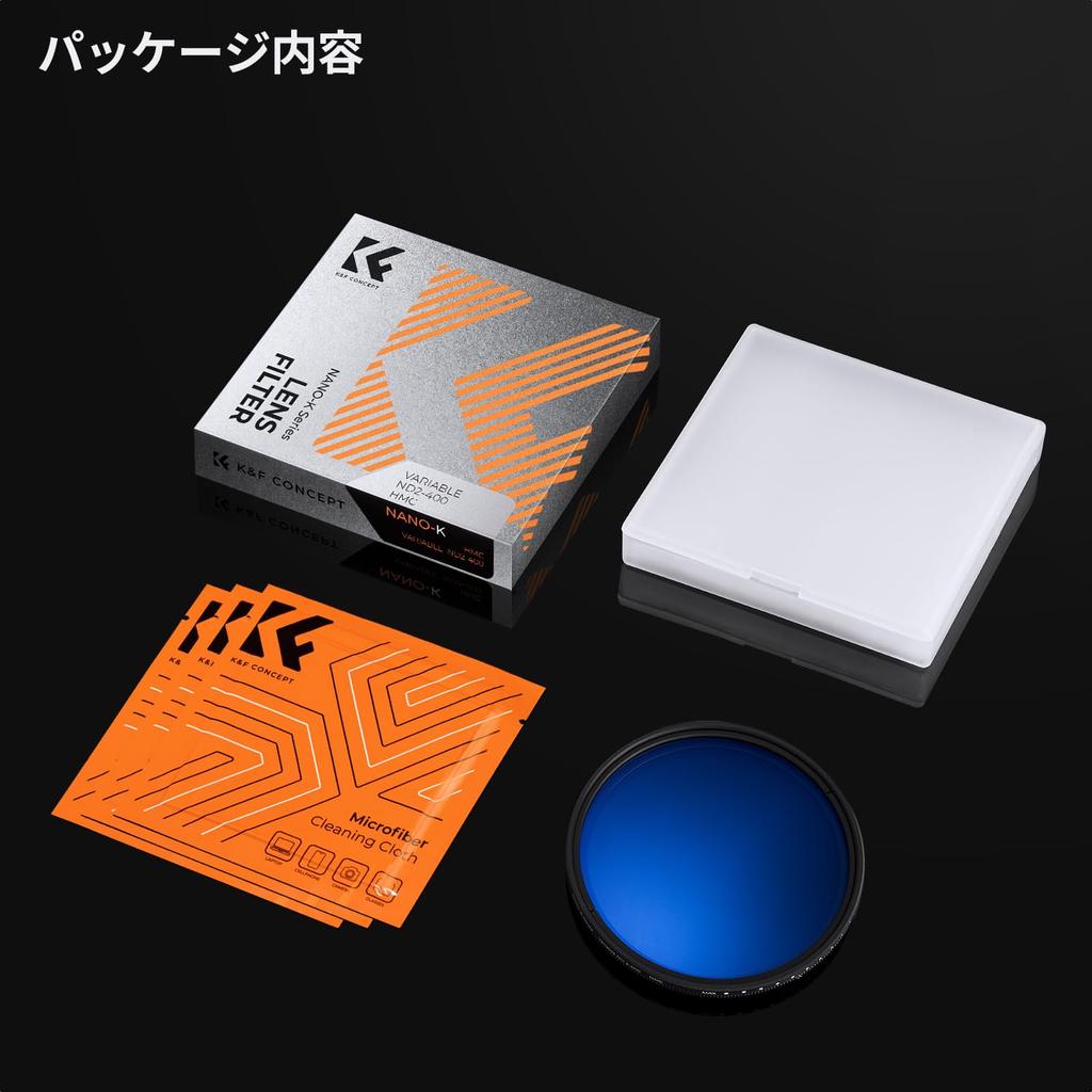 CONCEPT 39mm Variable ND Filter Made in AGC Optical Slim Lens Filter for Photography Direct K&F ND2-ND400, Japan, Glass, 18-Layer Coating,