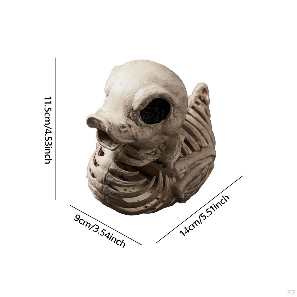 Duck Skeleton Sculpture Decorative Figurine Halloween Prop Horror Animal Bones Resin