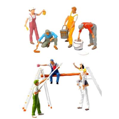 Detailed Resin Construction Worker Mini Figures Tiny People Layout Small Landscape Ideal For Model Scenes And Displays