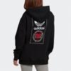 adidas Oryginalna bluza z kapturem z serii walentynkowej z logo z nadrukiem na plecach Męskie topy czarne GK7164