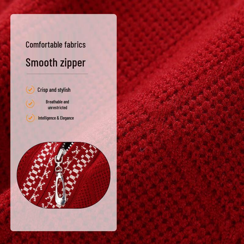 QianLian Women's Autumn/Winter Knit Baseball Jacket