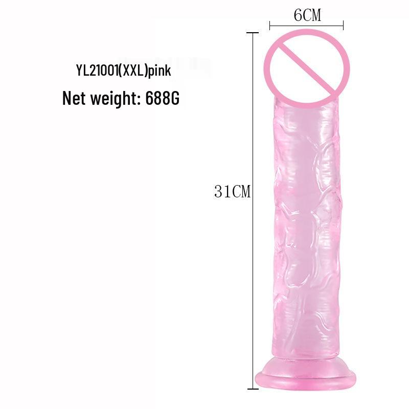 Large Crystal TPE Soft Eggless Dildo - Long-lasting Transparent Adult Pleasure Device