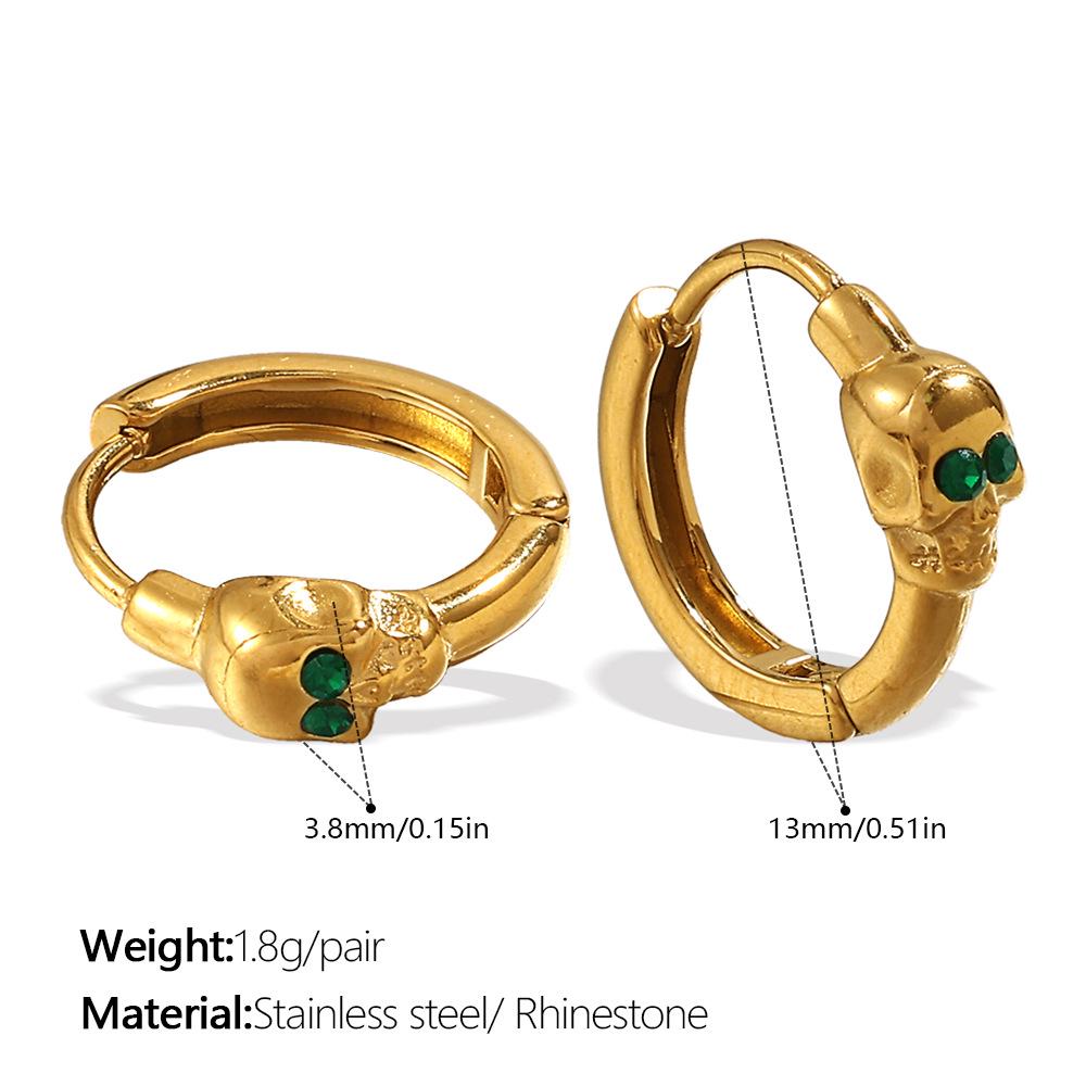 Women's Starburst Diamond-set Titanium Steel Hoop Earrings - Elegant Light Luxury Design