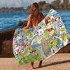 Classic T-Tamagotchi Cut Friend Game Microfiber Printed Beach Towel Mountain Climbing Yoga Beach Running Absorbent Soft Towel