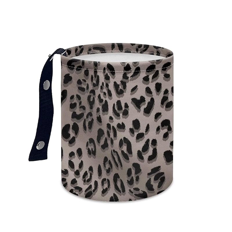 

Cute Hippie Flower Mini Car Trash Can Car Trash Can Car Storage Bag Waterproof Multifunctional Car Organizer Car Accessories Suitable for Women цветной печати леопарда