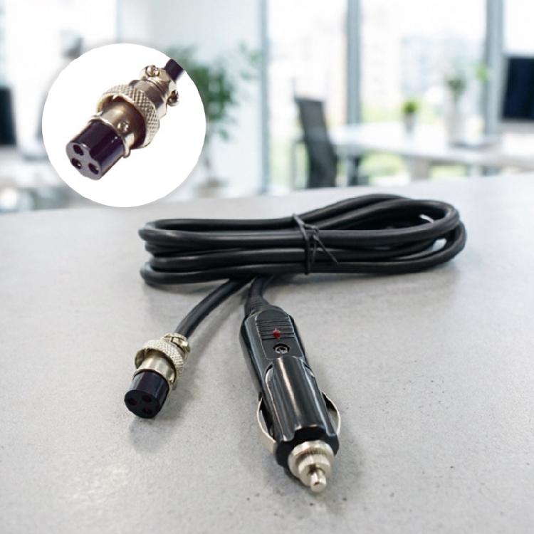 Kfz-Stromkabel mit Zigarettenanzünderstecker und GX16 3-Pin-Buchsenanschlüssen für tragbare Prüfgeräte