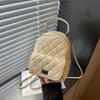 Schoolbag Beautiful Foreign Exquisite Backpack 1011 Summer New Fashion Simple Solid Color Backpack Shoulder Messenger Bag Women