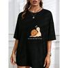 White T-Shirt With Snail And Text I'm Late And I Don't Apologize For It Casual Everyday Wear