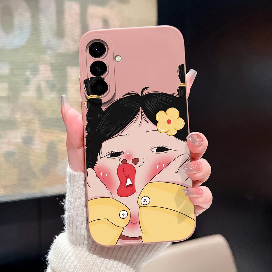 

For Samsung Galaxy A57 A37 Case Love Heart Astronaut Non-slip Artistic Anti-fall Phone Protector For SamsungA57 samsung a37 Capa Samsung A57