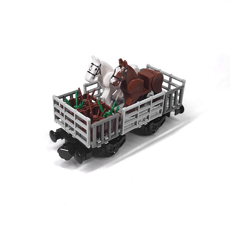 Tank car/Train Car/ Cargo Train small particle assembling building block Creative DIY MOC toy for Children