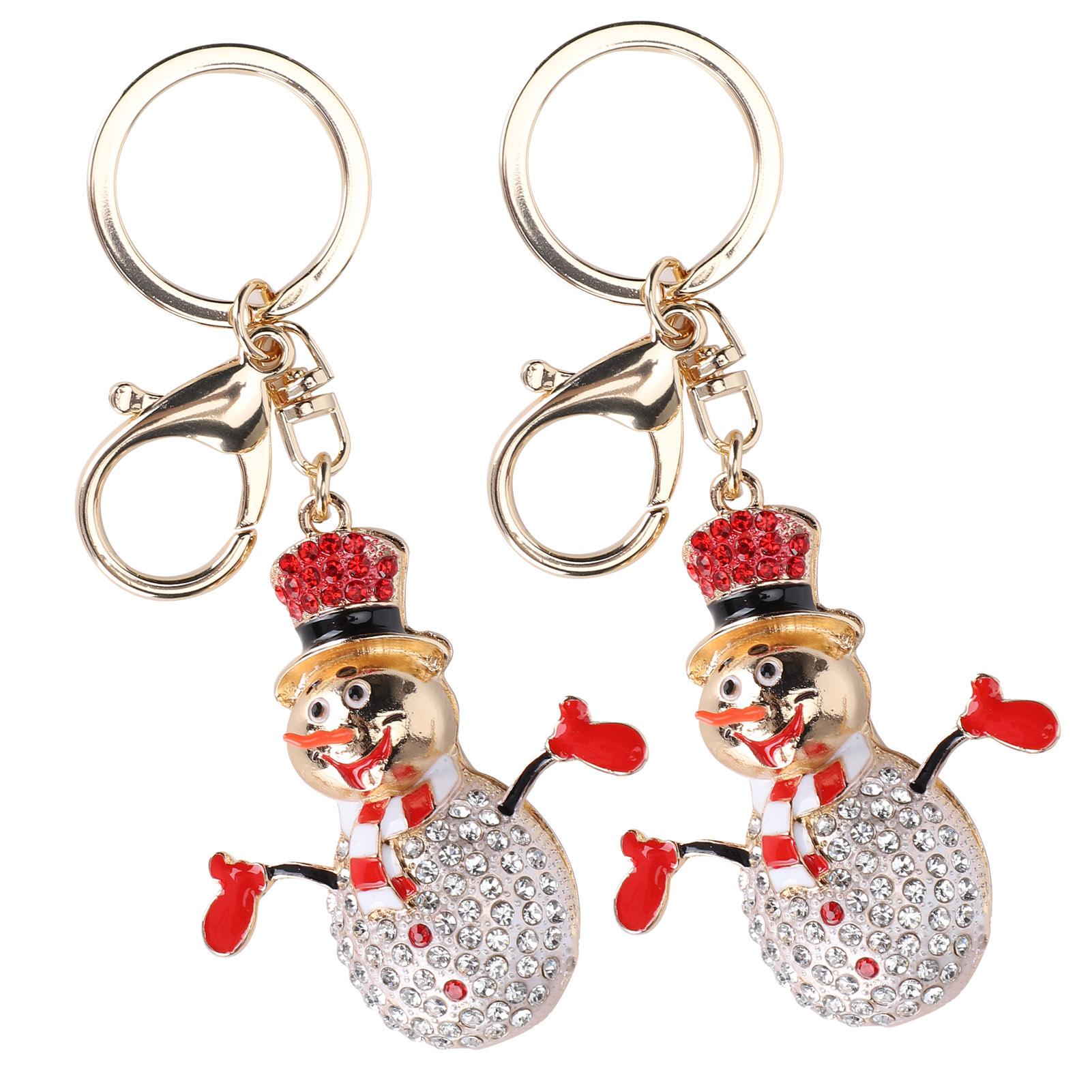 

2 шт. Брелок-подвеска в виде снеговика, стильная, милая, рождественская сумка, подвесные украшения, красный красный