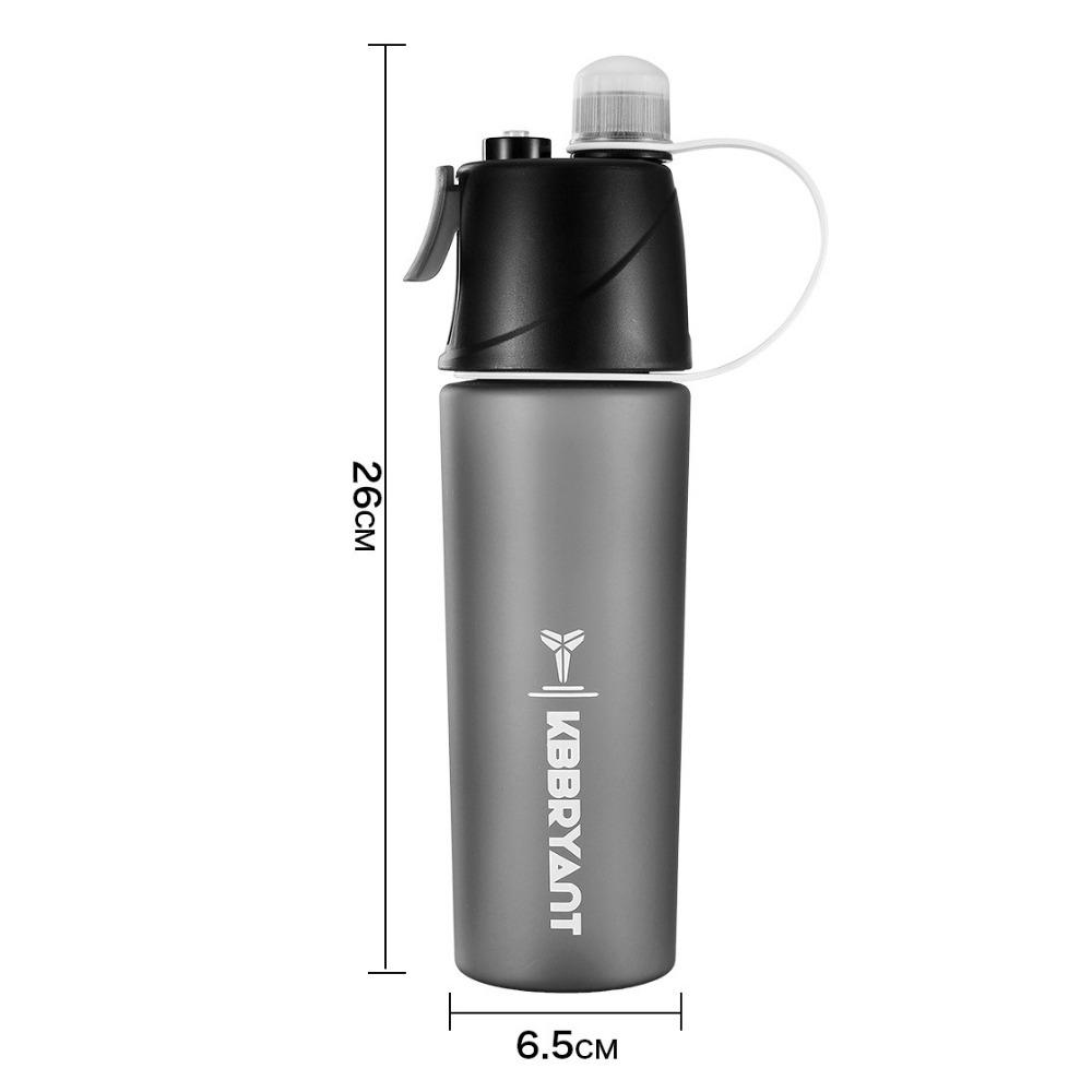 Insulated Spray Mist & Sip Water Bottle 600ml Cool Sports Bottle for Fitness & Outdoor
