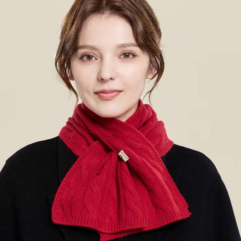 JIUMU Women's Autumn Winter Thickened Knit Scarf