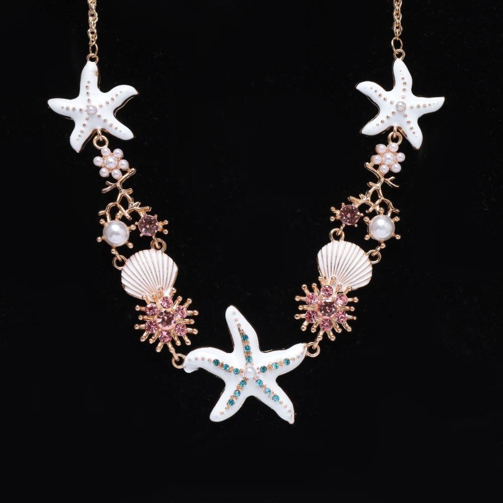 Ornaments Bohemian Shell Necklace Sea Series Starfish Beach Bracelet Shell Starfish Necklace  Women