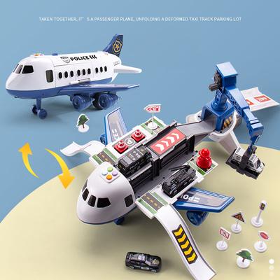 Children's Aircraft Toys For Boy Car Light Simulation Track Kids Cars Model Montessori Educational Inertial Plane Gifts