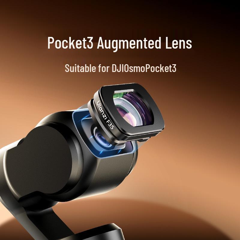 Ulanzi Magnetic Filter for DJI Pocket 3: Wide-Angle, Telephoto, 1/4 Black Soft Lens