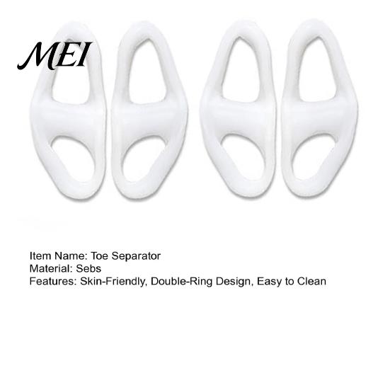 Toe Straightener for Bunions 1 Pair Separator Overlapping Toes, Soft SEBS Bunion Corrector, Double Ring Foot Spacer Hallux Valgus, Day Night