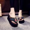 Rhenstone Shoes for Women Platform On Beach Woman Slippers Wedge Heel 2025 Luxury Pvc New Style Elegant and Fashionable Non Slip