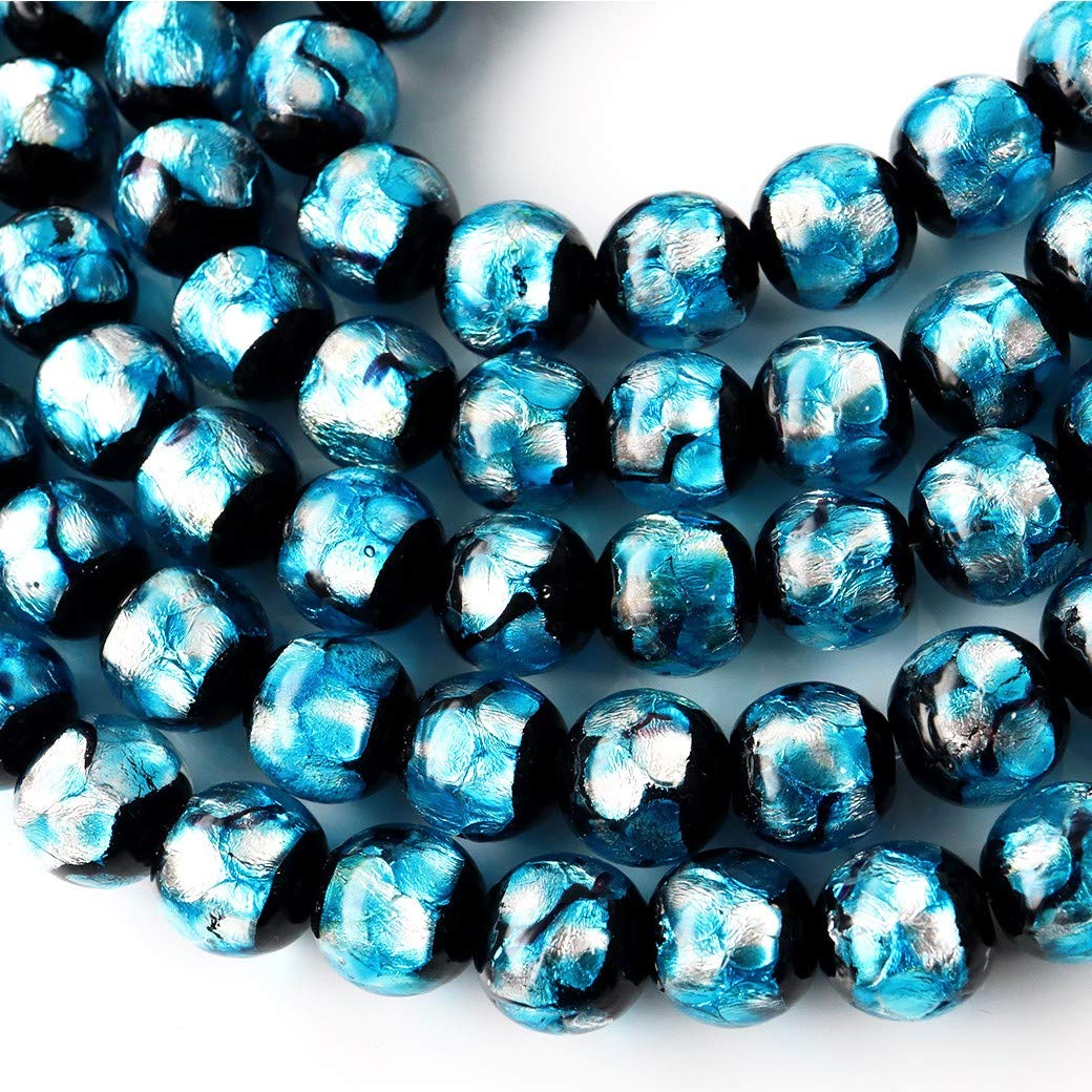 

[GOLD STONE] Wholesale Firefly Glass Beads, 12mm, 34 Beads, Light Blue, Okinawa