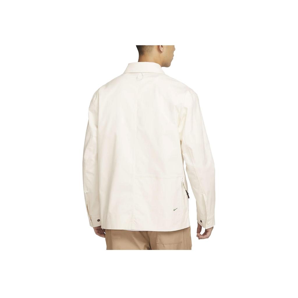 Nike Sportswear Style Essentials Solid Polo Shirt Woven Jacket Men Jackets Light-Ivory FN0463-118