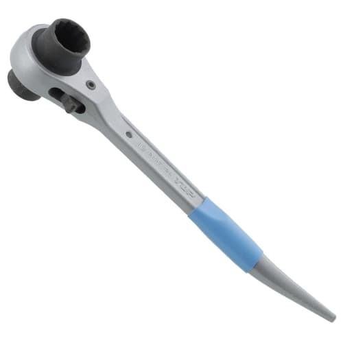 

TOP Aluminum Short Ratchet Wrench, 17x19mm, Blue Grip, RM-17x19A, Made in Tsubame-Sanjo, Japan