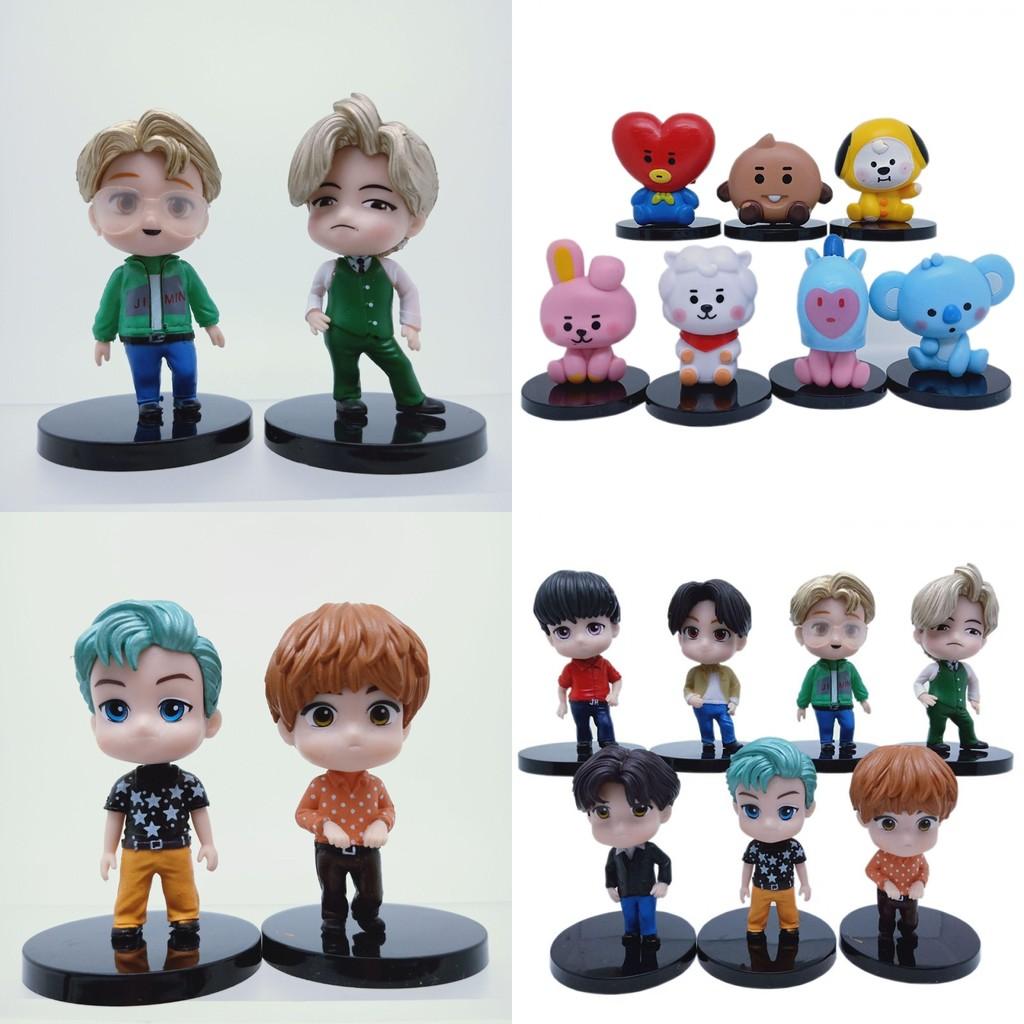 Exquisite 7pcs Set Of Kpop Bangtan Boys Star Figure Dolls For Unique Decor