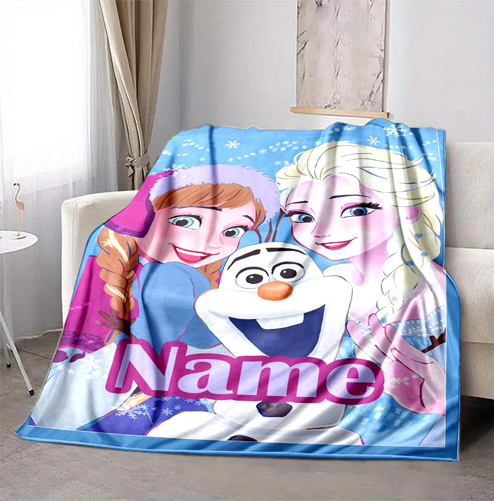 Custom Name Princesses' Garden Flannel Blanket Throw Blanket Soft Warm Sofa Bed Decor Unique Gift