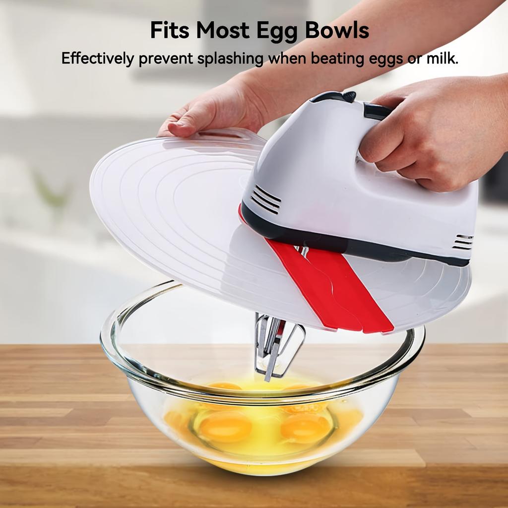 1pc Mixing Bowl Cover with Beater Hole - Plastic, Rust-Resistant, Oven-Safe Kitchen Accessory for Preventing Cream Mixing