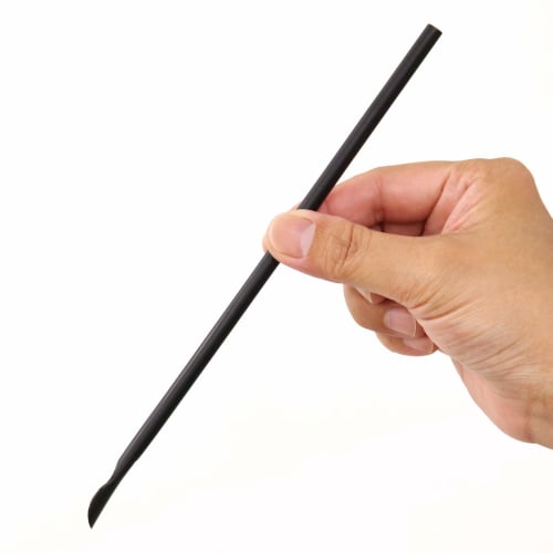 Shibase Kogyo 917 Straw Straws for Shaved Ice, 6mm X 21cm Diameter, Pack of 500, Black, Unwrapped, Made In Japan