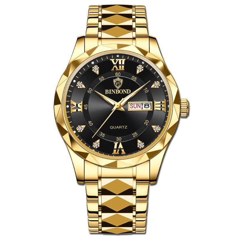 Binbang BINBOND men's watch luminous waterproof business quartz watch