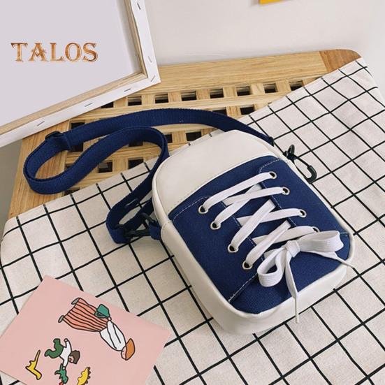 Women Canvas Crossbody Bag Casual Small Shoulder Bag Canvas Shoe Design Crossbody Purse for Daily Life Travel Commuting