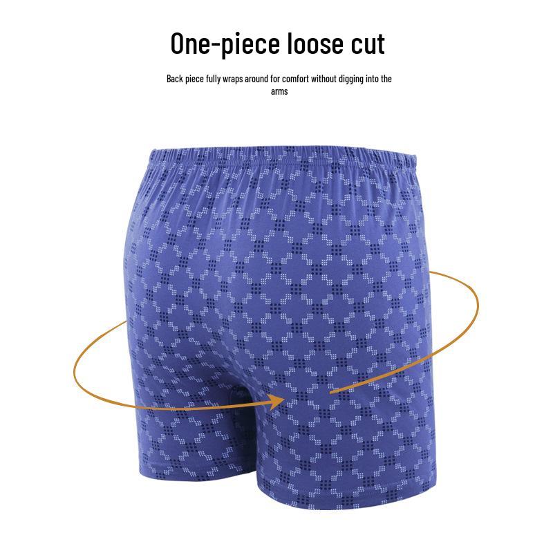 Men's All-Cotton Plus-Size Boxer Briefs for Middle-Aged and Elderly