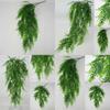 Pure Natural Style Hanging Fake Macrame Fern Succulent Artificial Greenery