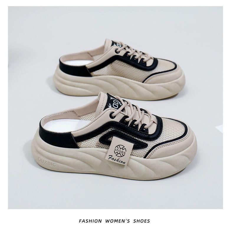 

Mesh little white shoes breathable 2025 casual summer women s shoes popular board shoes soft sole thick sole versatile bread shoes fashion 40
