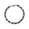 Jbans Classic Black Gear Roll Surgical Steel Chain Bracelet (C2101-Ac742_Na)